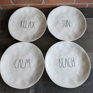 New Set Of Four Rae Dunn 10-Inches Summertime Picnic Melamine Plates